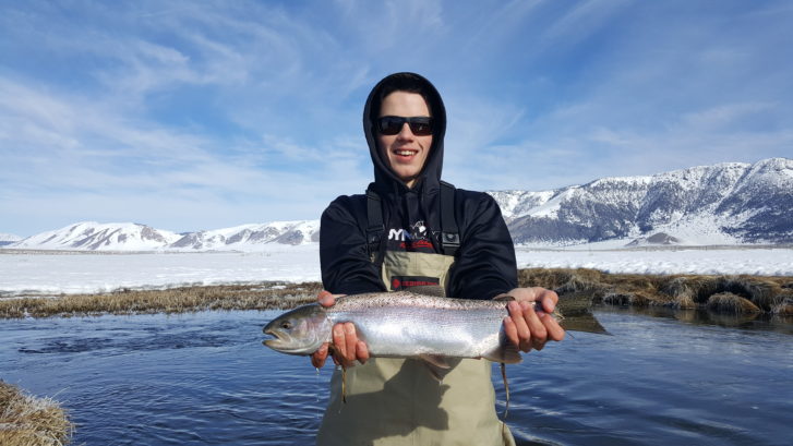 Huge Trout caught while Fly fishing the Upper Owens River