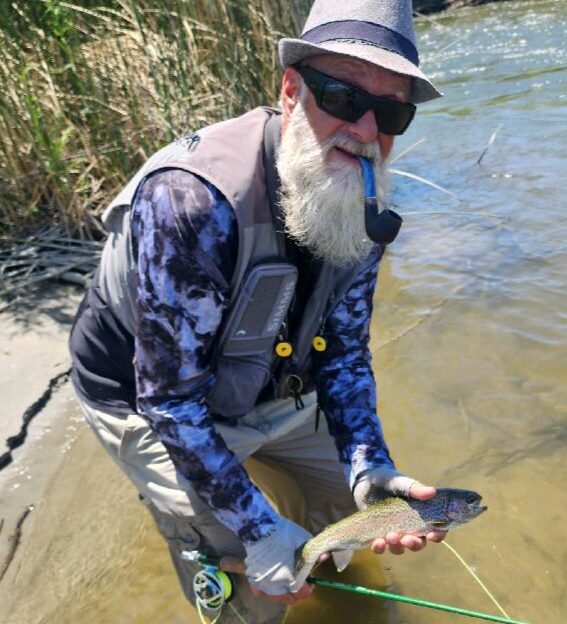 Lower Owens river rainbow trout caught on a fly